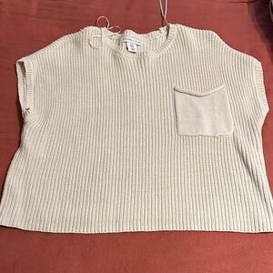 Sincerely Jules Cream Knit Short Sleeve Top